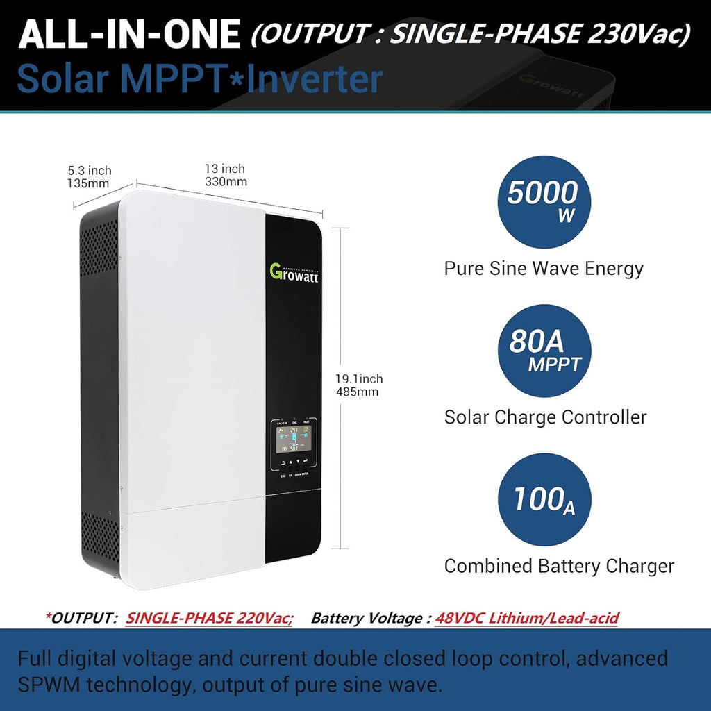 5000W Solar Inverter with MPPT Charge Controller K99077
