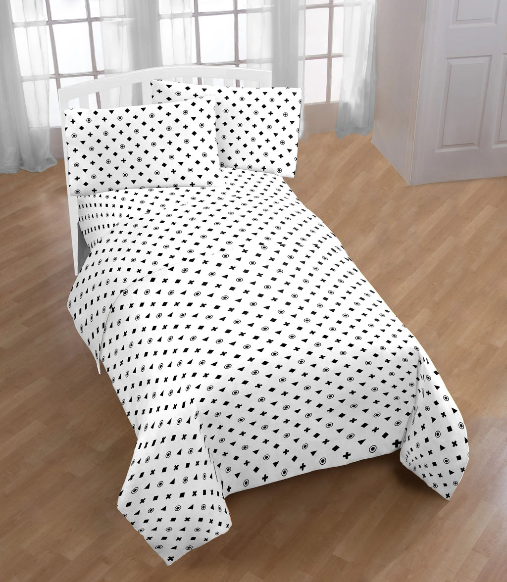 3 Pieces Bedding Sets with Comforter Flat Sheet Fitted Sheet Pillow Case G248206