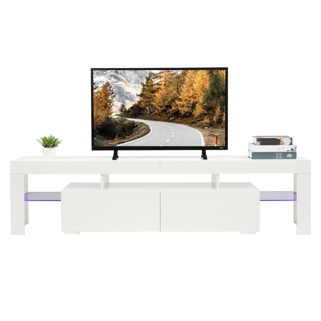 High Gloss TV Stand Cabinet with 2 Storage Drawers X5407
