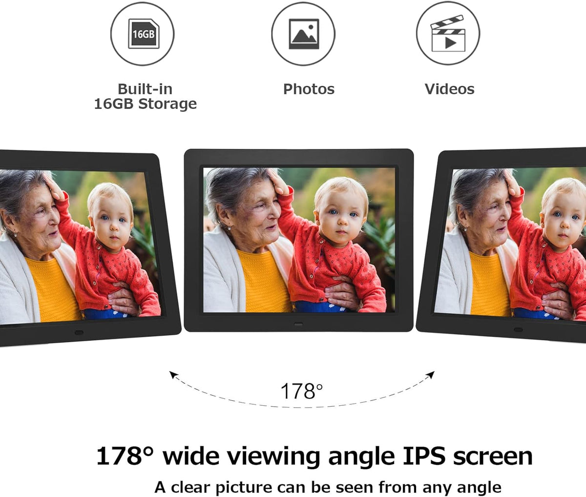 15 Inch HD IPS Touch Screen WiFi Digital Photo Frame M17129