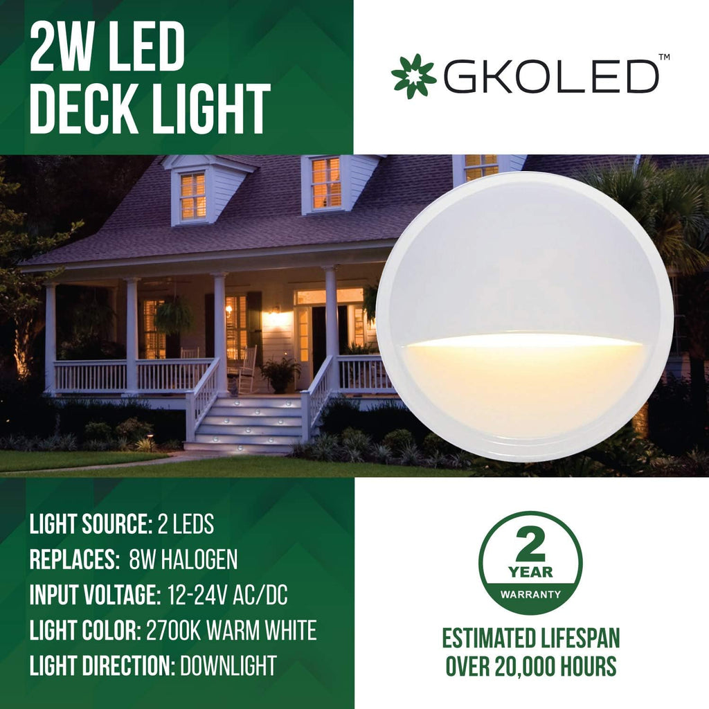 Low Voltage 12V LED 2W Step Light, 6 Pack I252465