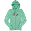 Green Zip Up Hoodie Sweatshirt O4923
