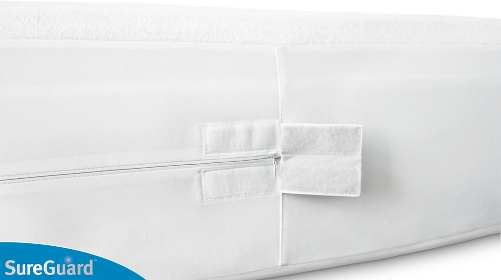 Twin Mattress Encasement, 100% Waterproof, Zippered Six-Sided Cover C78556