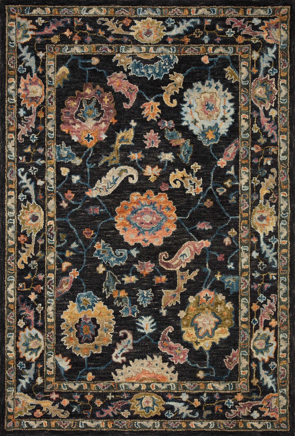 Black Multi 8'6 x 12' Rug W3305