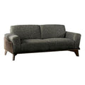 Brown & Gray Fabric Sofa with Wood Legs P34799