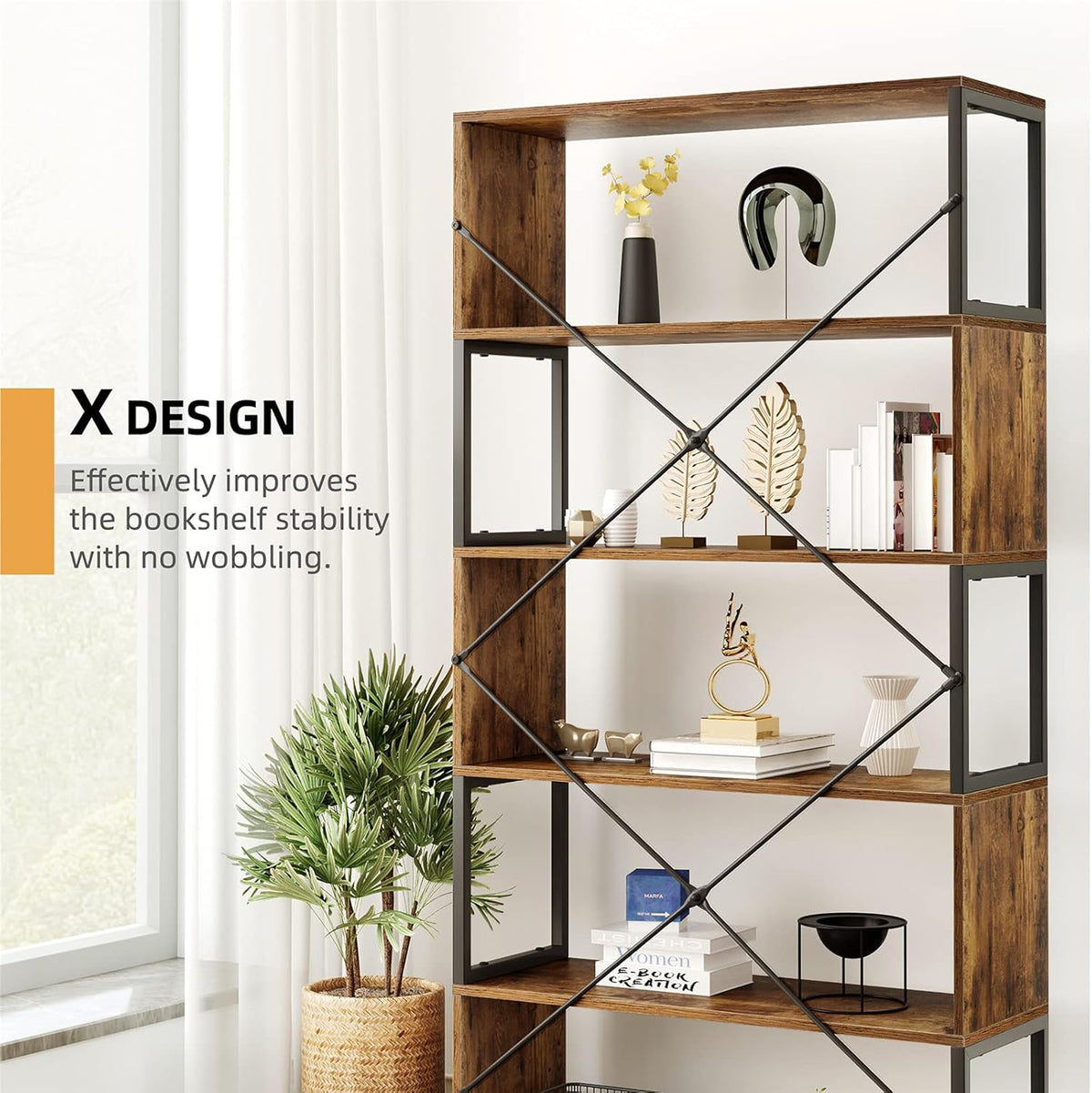 5-Tier Bookshelf Storage Rack Z458882