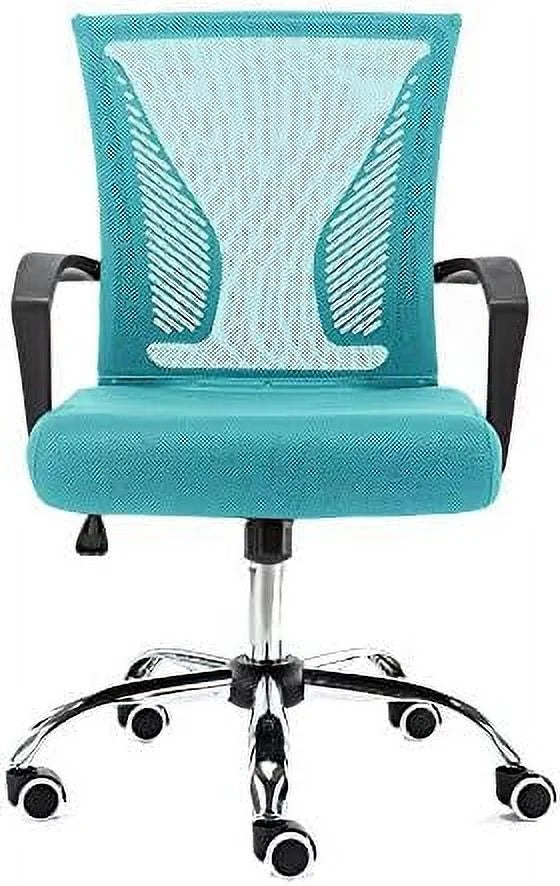 White Gray Mid-Back Office Chair J613965