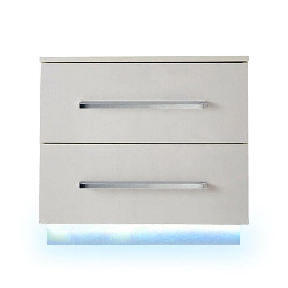 Modern High Gloss 2 Drawer Nightstand X4227