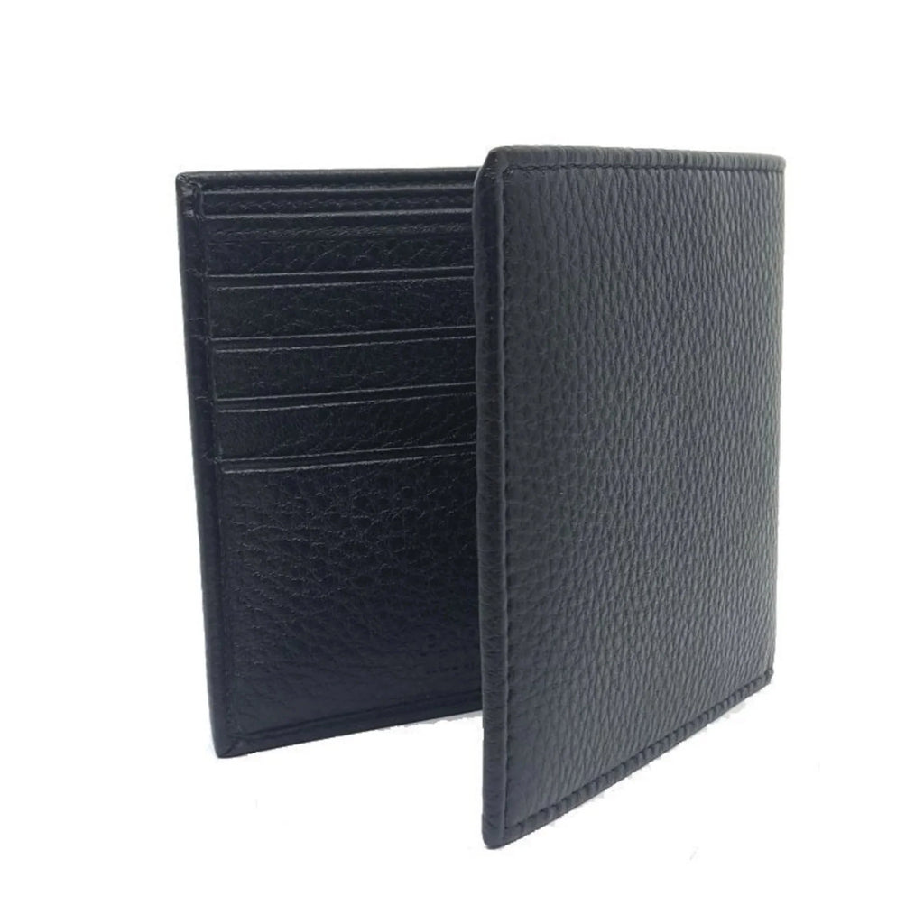 Black Grain Leather Wallet W1920