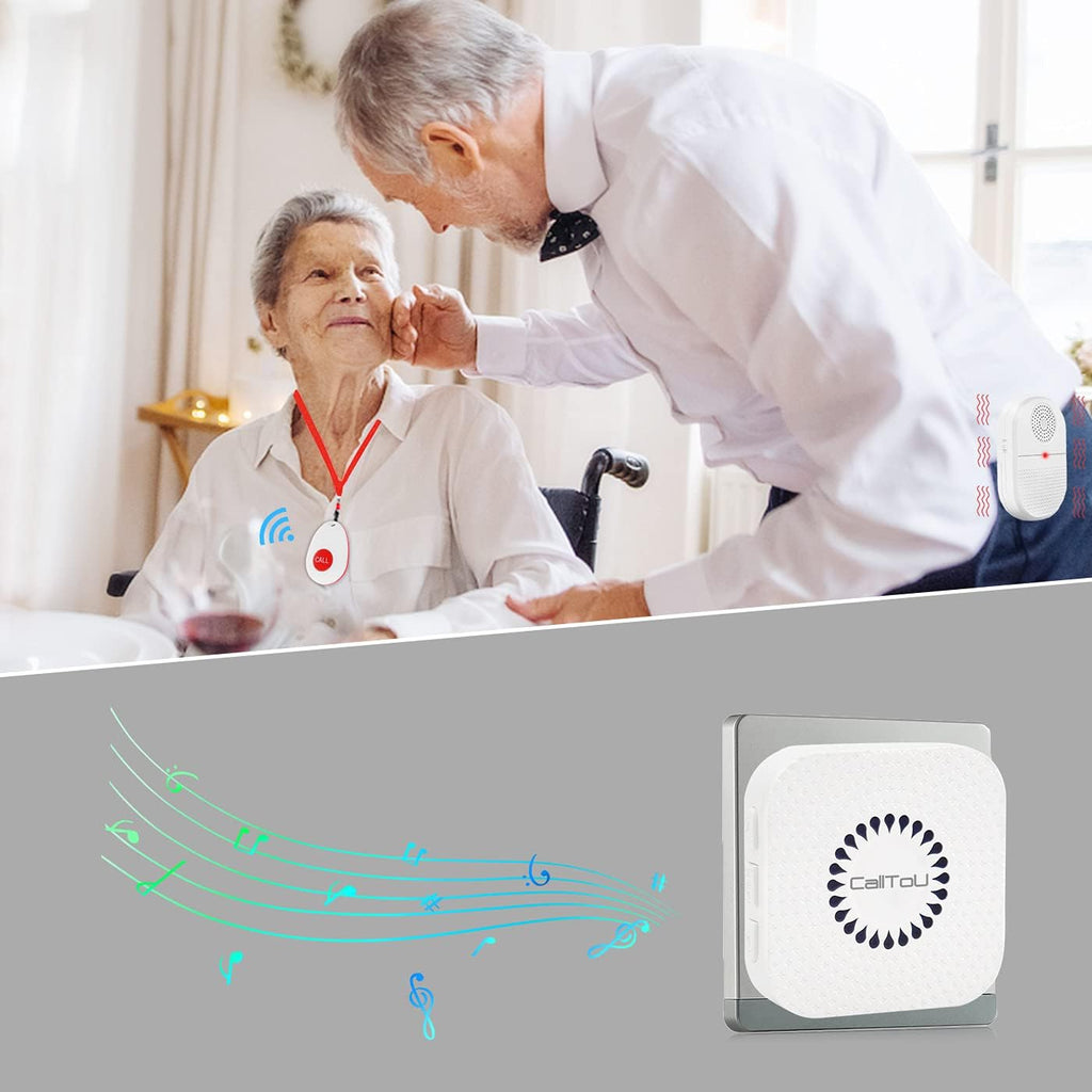 Wireless Caregiver Pager Emergency Alert System Call Button Q389