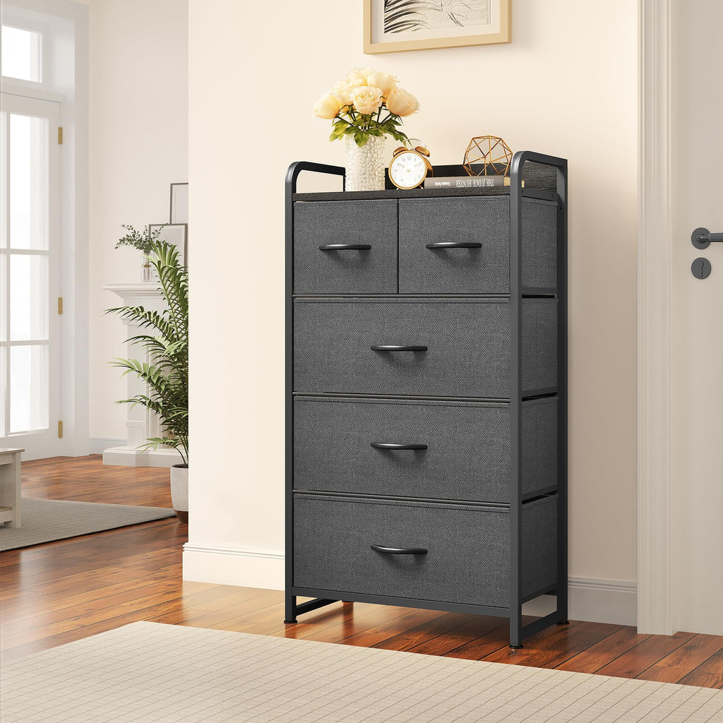 Fabric 5 Drawer Dresser P6921