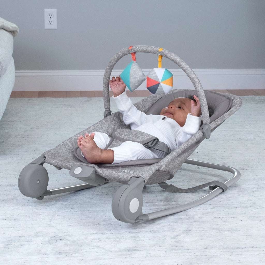 2-in-1 Baby Bouncer & Rocker, Light Gray Tweed V159522