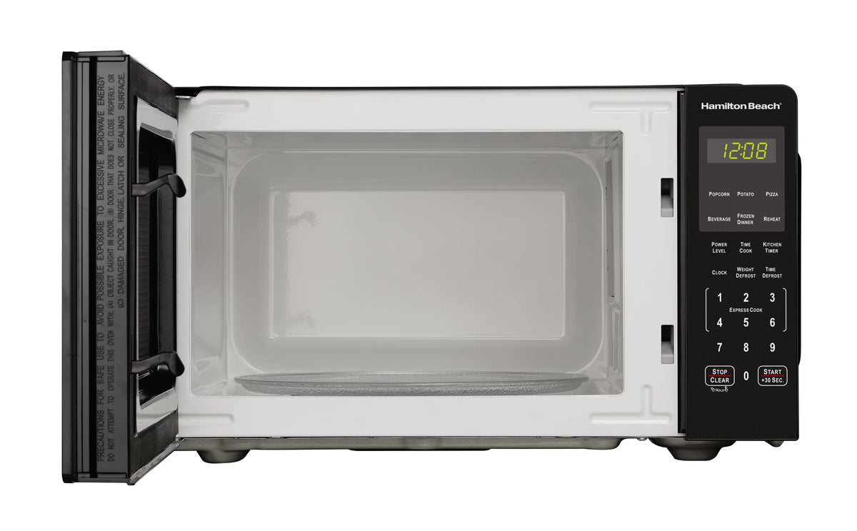 0.9 Cu ft 900 Watts Black Stainless Steel Microwave Oven S855810