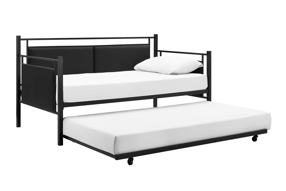 Twin Metal and Upholstered Daybed with Trundle P620