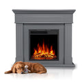 Wooden Frame Electric Fireplace with TV Stand R66872