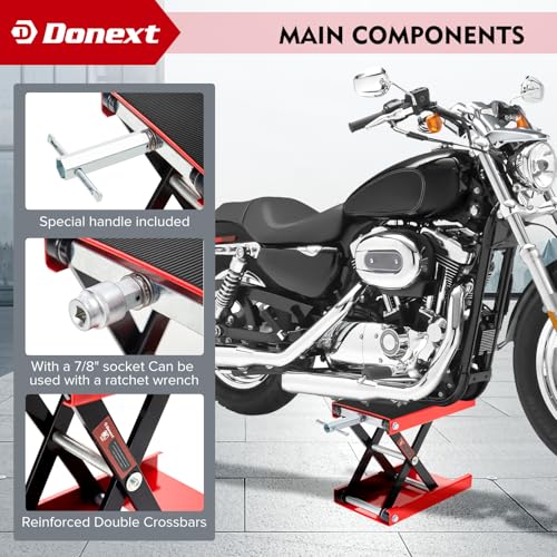 Red 1200 LB Motorcycle Lift Scissor Jack P41640