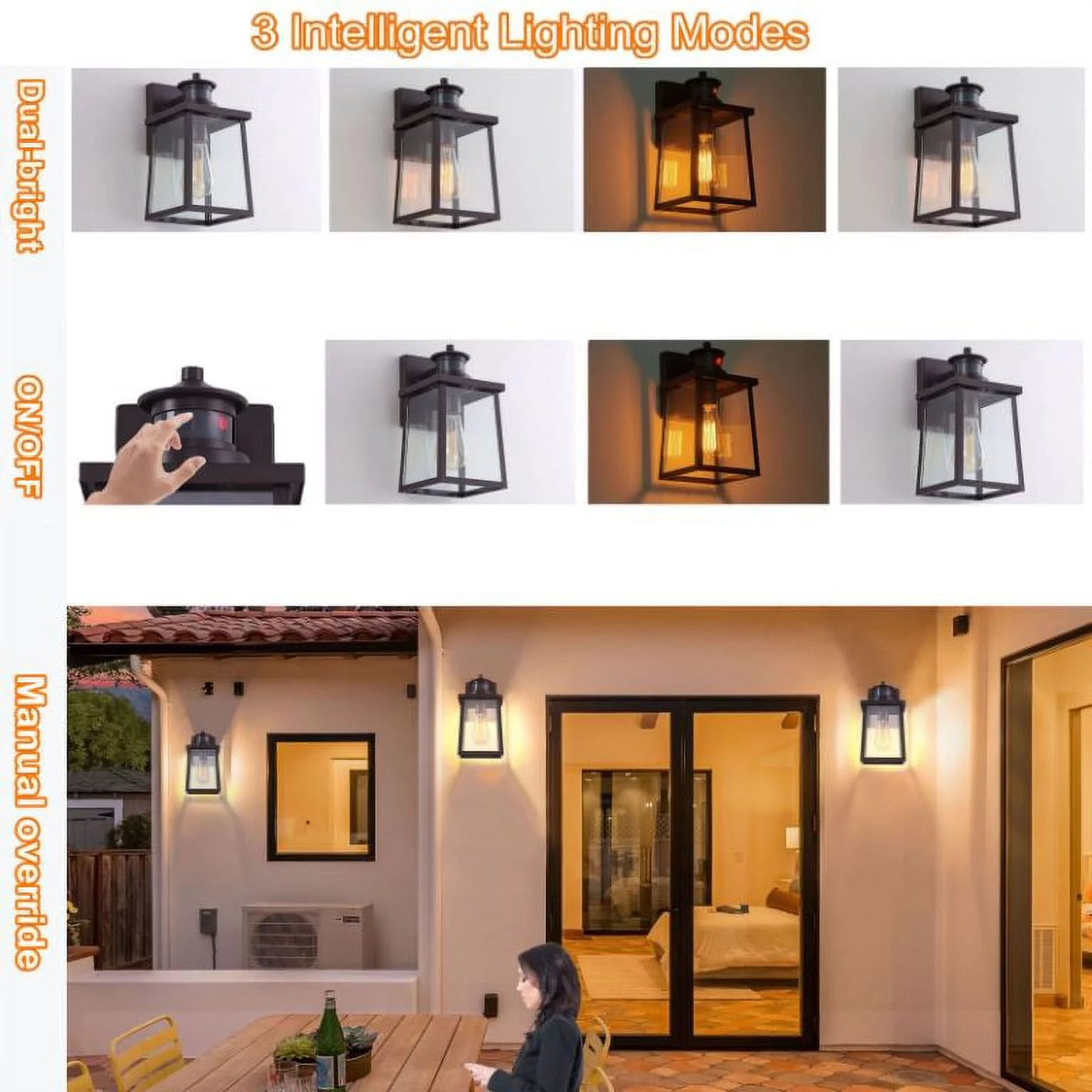 Motion Sensor Outdoor Wall Light in Oil Rubbed Bronze T911