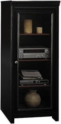 Antique Black Audio Cabinet with 2 Adjustable Shelves Y178561
