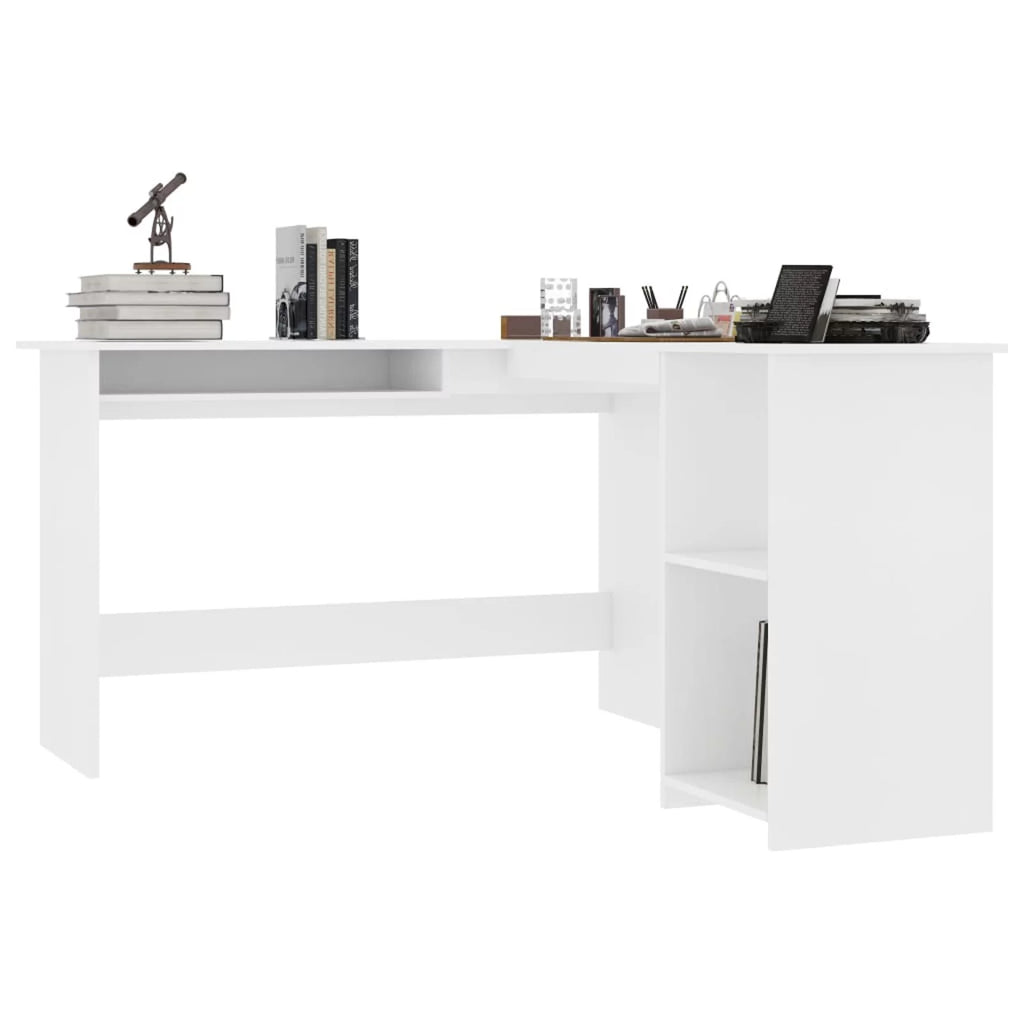 White L-Shaped Corner Desk J58548