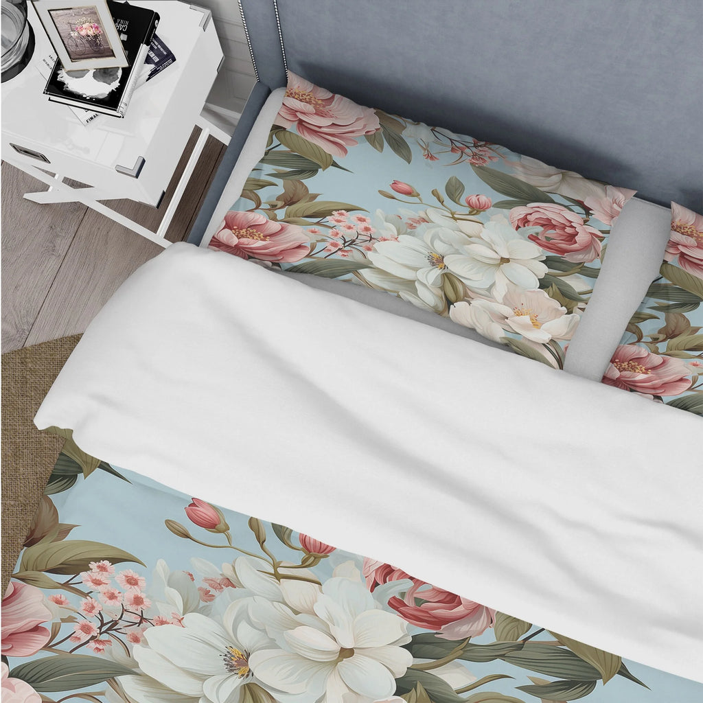 Floral Bedding Coverlet Set with 2 Shams O648549