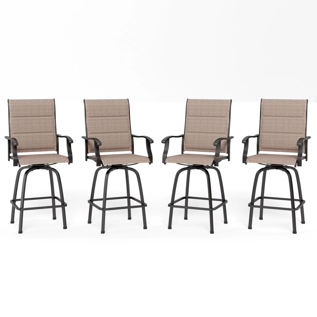 2Pcs Outdoor Metal Swivel Bar Stools O74733