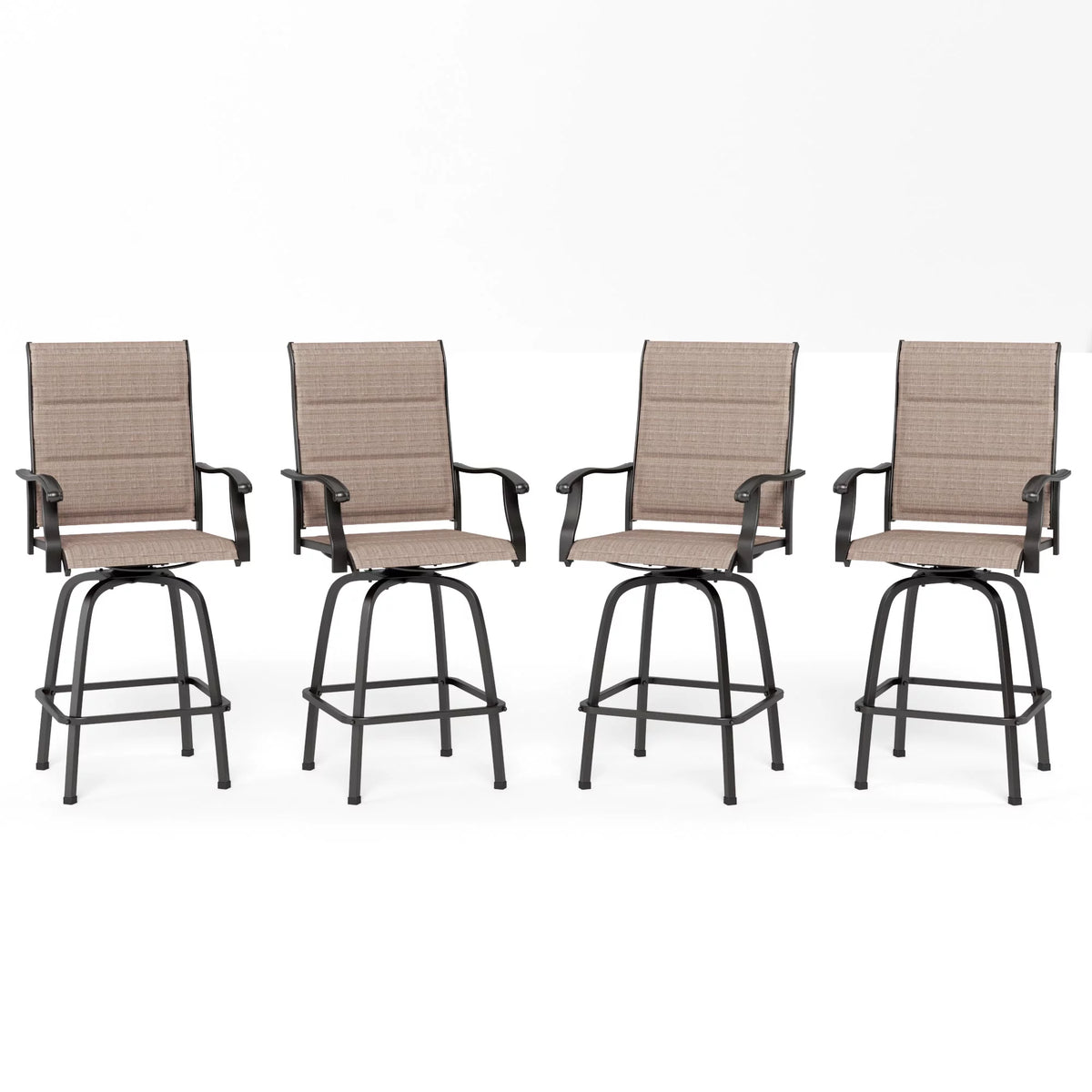 2Pcs Outdoor Metal Swivel Bar Stools O74733