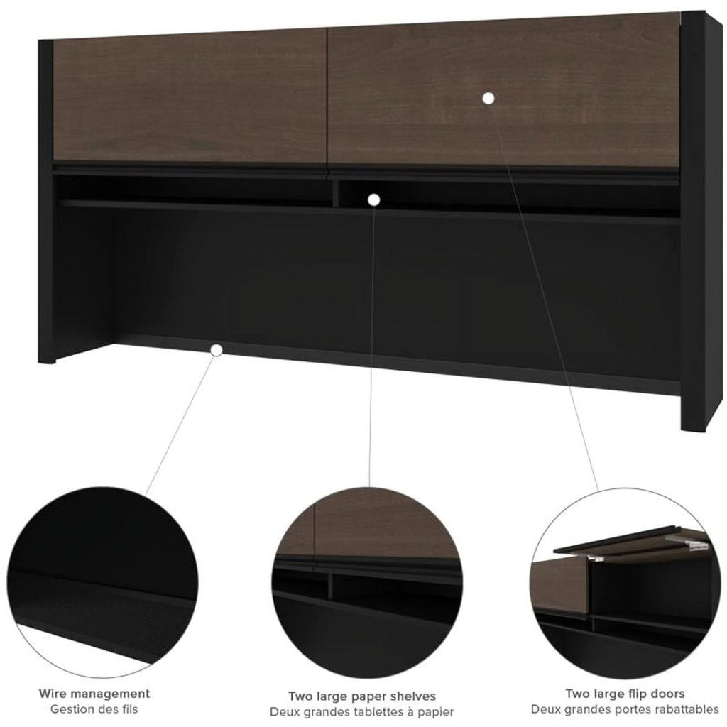 5 Piece L Shaped Computer Desk with Hutch Y482538