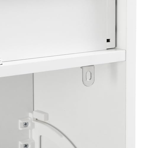 White Shoe Cabinet with 2 Drawers and Adjustable Shelf X803680