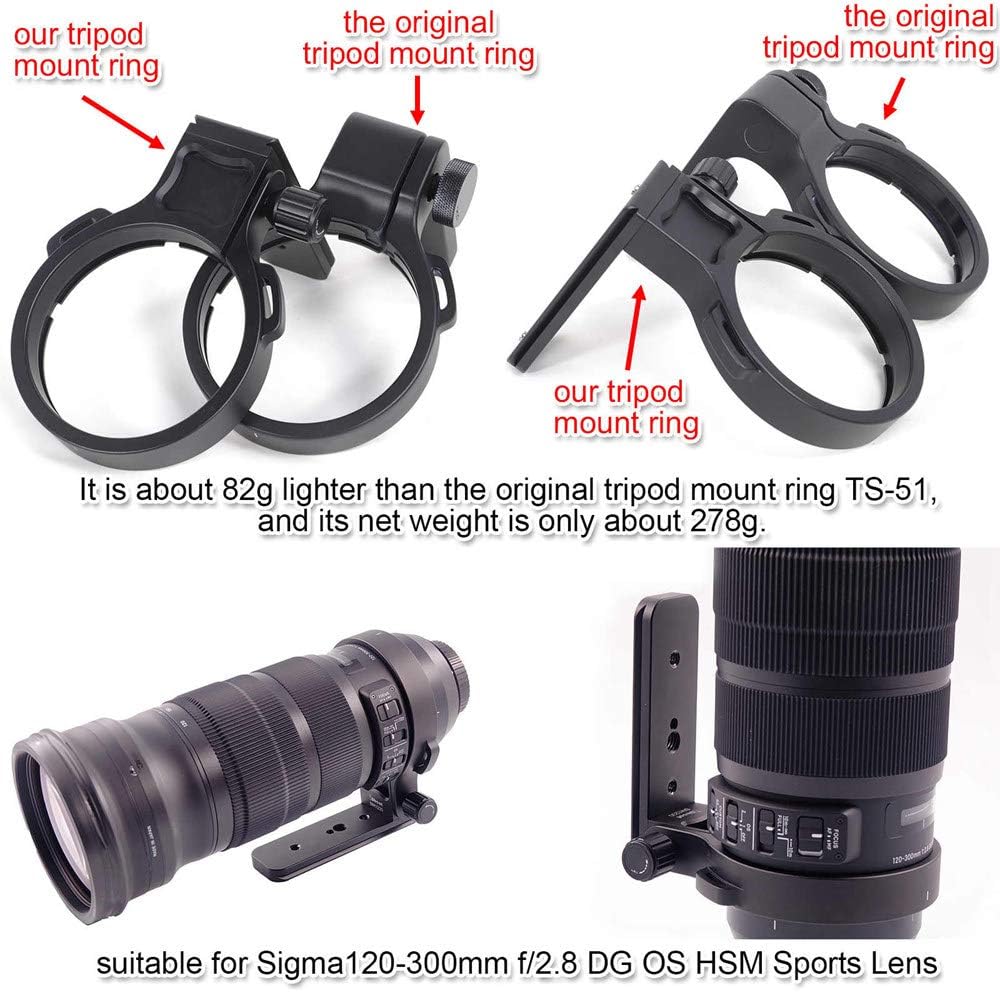 CNC Machined Lens Collar Tripod Mount Ring ARCA Fit X799