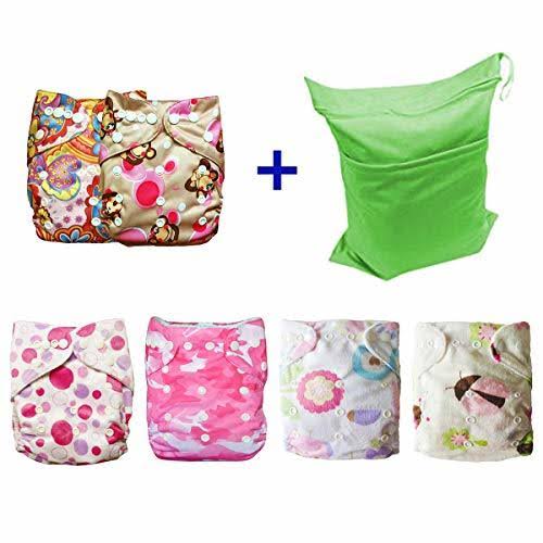 6pcs Reusable Washable Pocket Cloth Diapers H4857