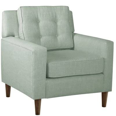 31x22 Wide Armchair Fabric: Linen Swedish Blue M72688