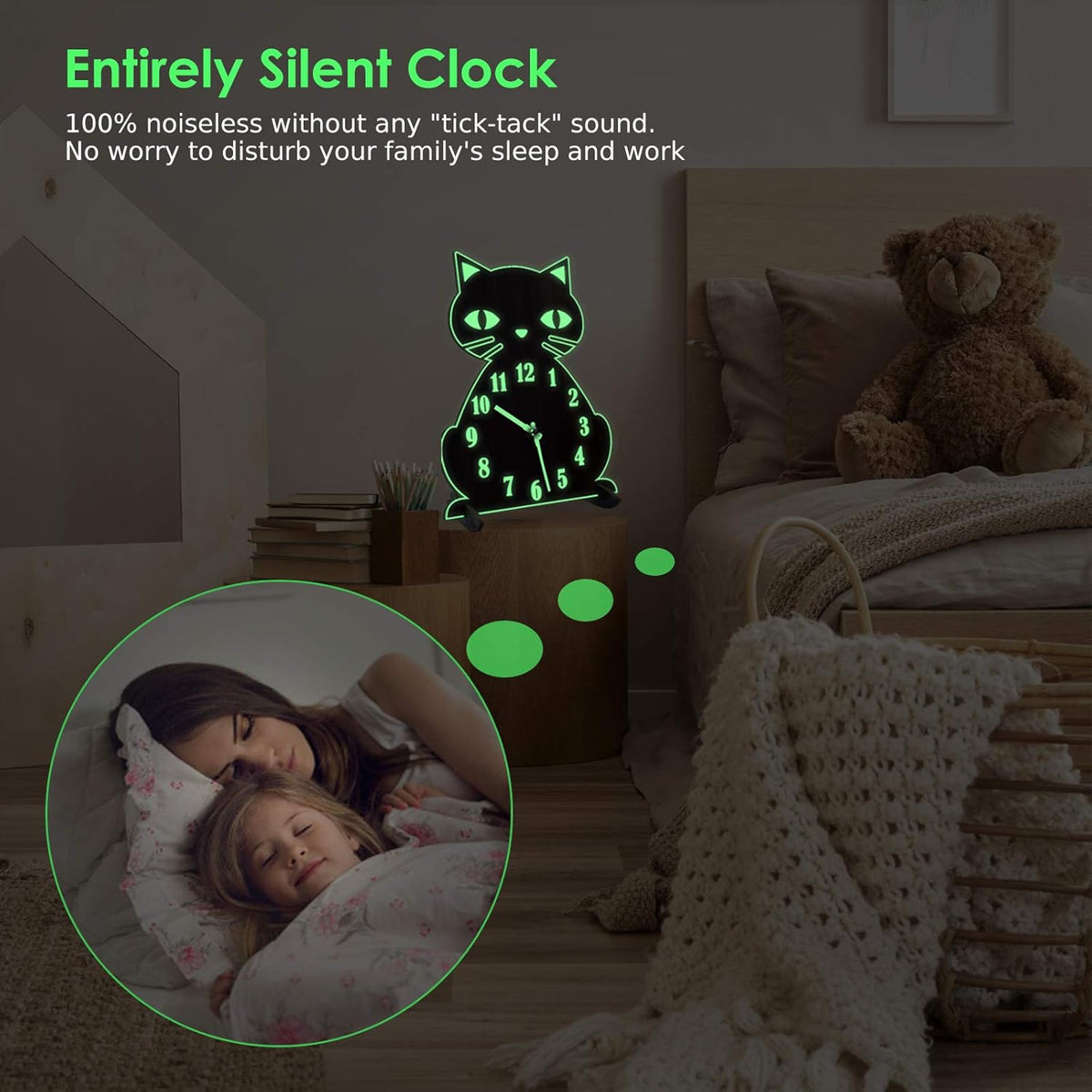 Luminous Wooden Wall Clock E60883