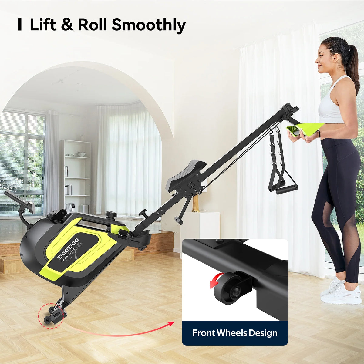 Magnetic Rowing Machine with LCD Monitor, Tablet Holder G3961