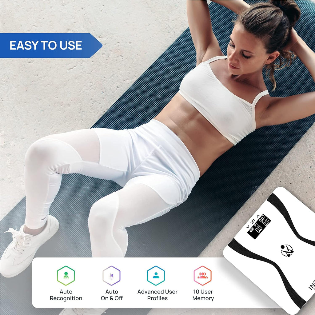 Digital Bathroom Body Composition Analyzer Scale for 10 Users O47740