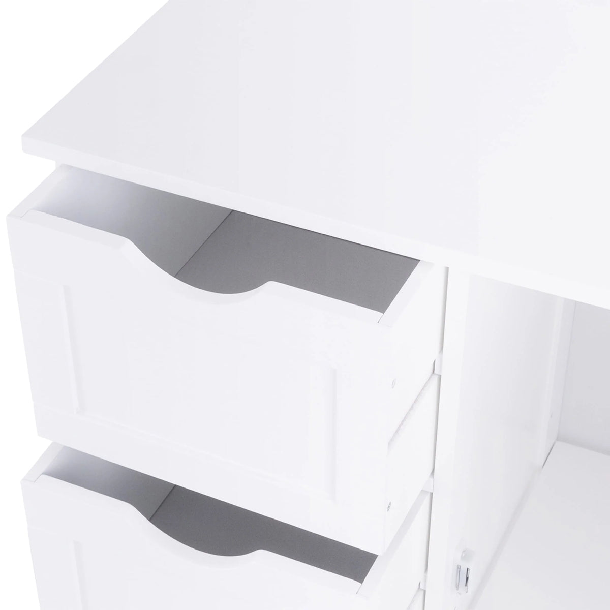 White 4 Drawer Wooden Bathroom Cabinet B8554