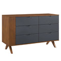 Grey Walnut Wood Dresser Drawer Chest B44982