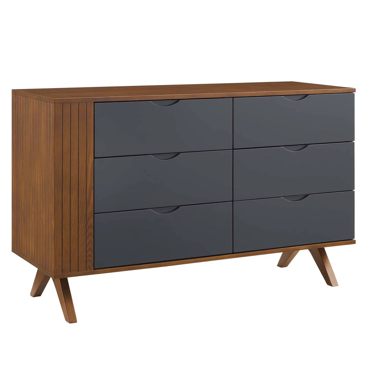 Grey Walnut Wood Dresser Drawer Chest B44982