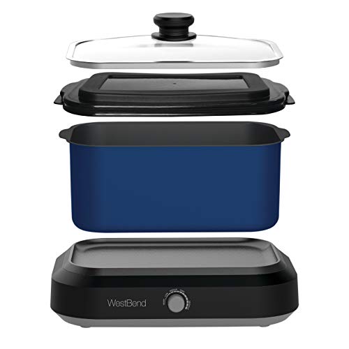 Red 5-Quart Non-stick Slow Cooker with Travel Lid and Thermal Carrying Case T535009