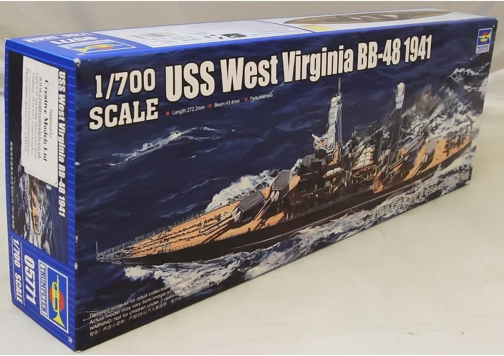 USS West Virginia BB48 Battleship Model Kit (1/700 Scale) J55875