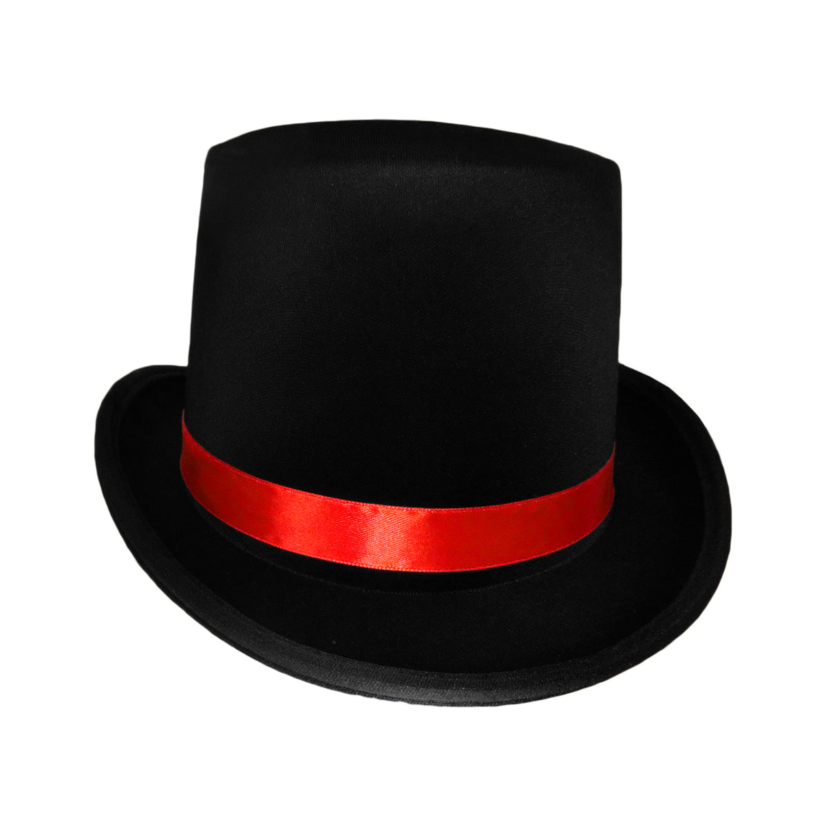 Black Top Hat with Red Band Costume D373442