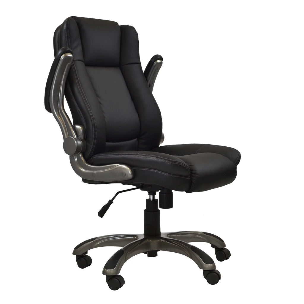 Black Executive Office Chair with Flip-up Arms M823