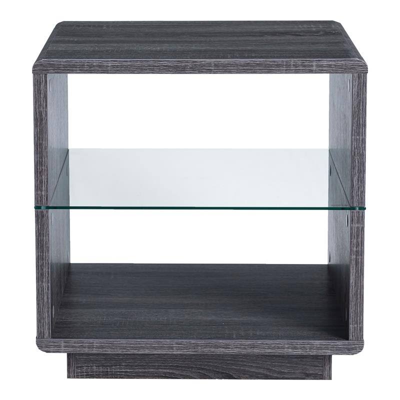 3-Piece Wood Coffee Table Set in Distressed Gray V8898