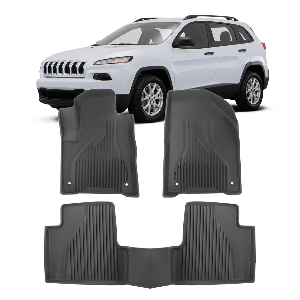 All Weather Heavy Duty Rubber Floor Mats Liner Front & Rear Set O371