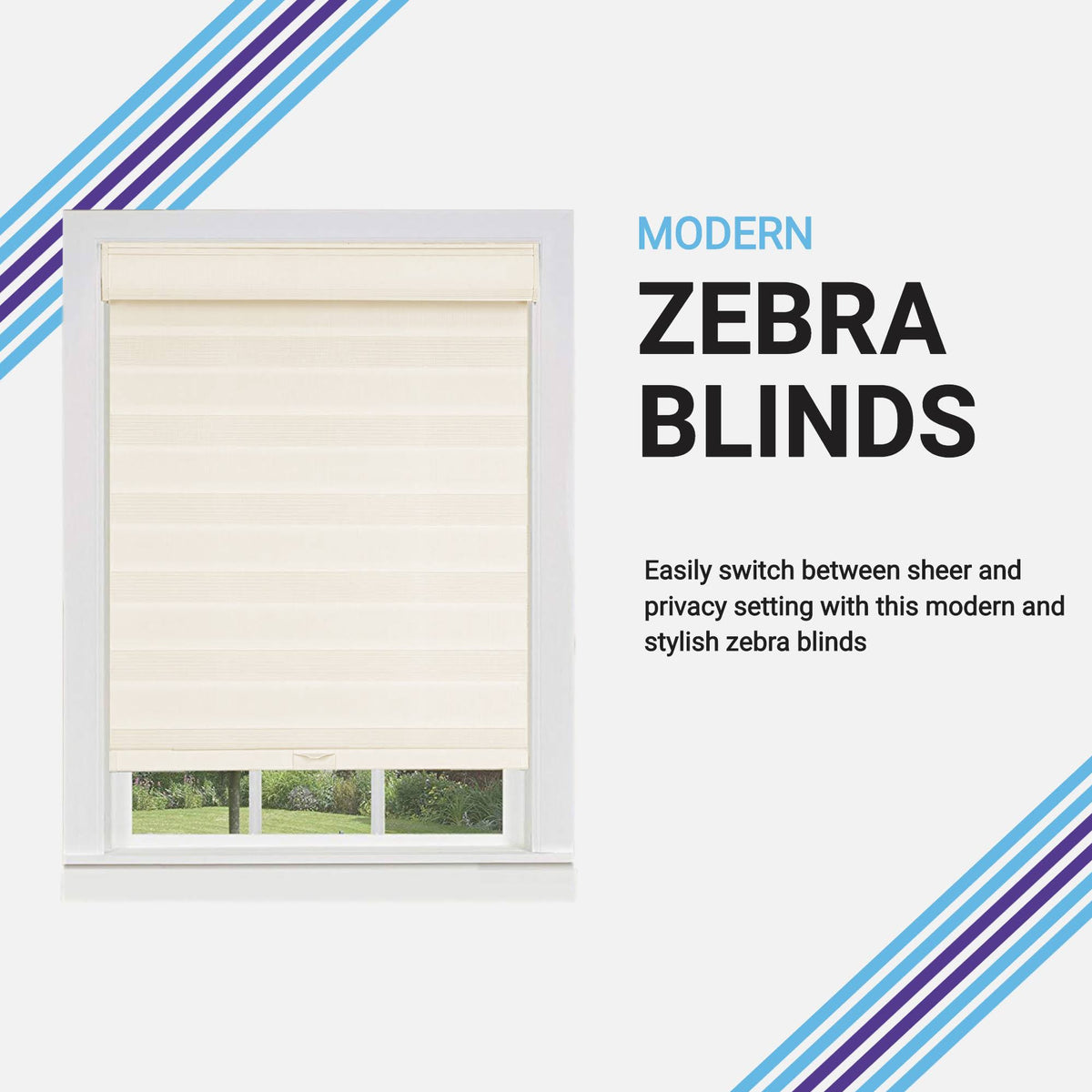 Cordless Zebra Blinds Roller Shade I988418