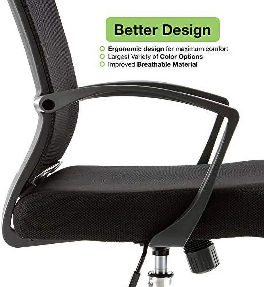 White Gray Mid-Back Office Chair J613965