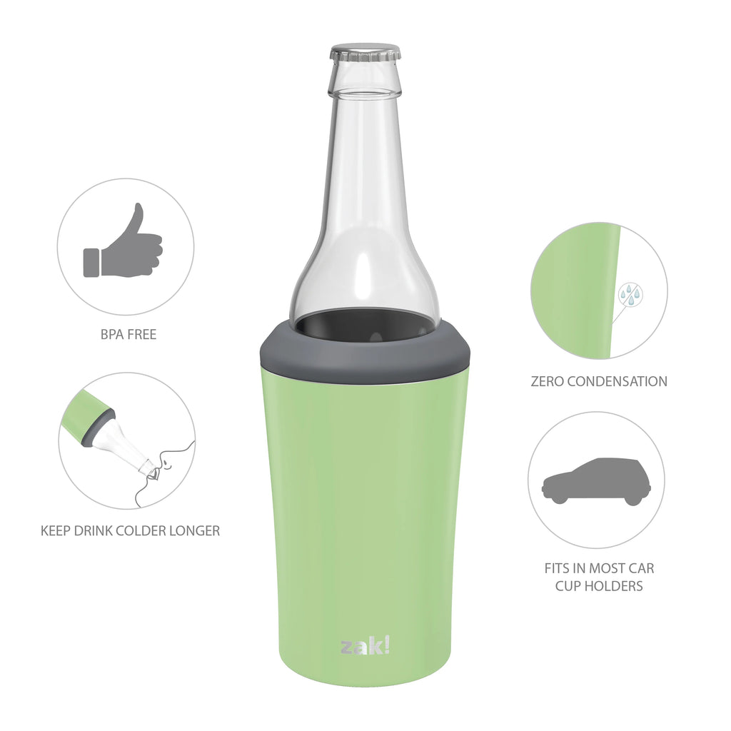 Pistachio Double Wall Stainless Steel Can and Bottle Cooler O370699