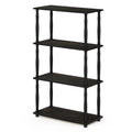 4-Tier Espresso Black Shelf Display Rack Z9778