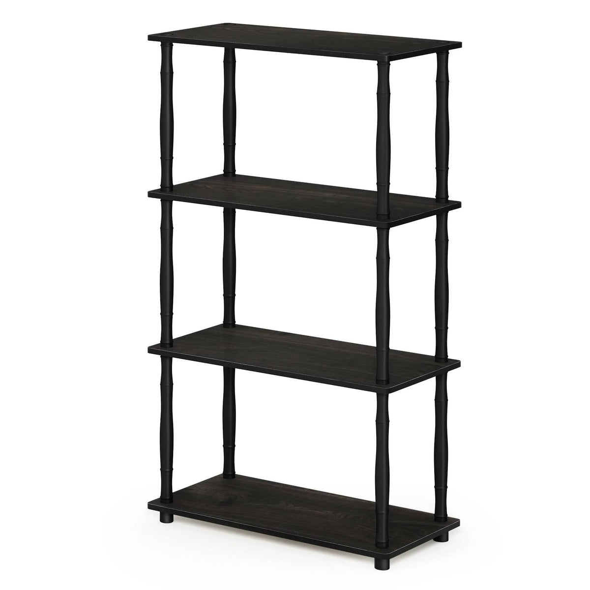 4-Tier Espresso Black Shelf Display Rack Z9778