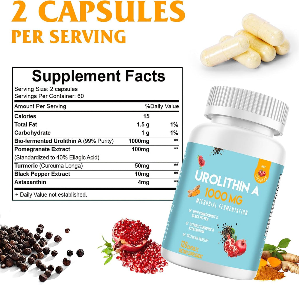 1000mg Urolithin A 120 Capsules C857212