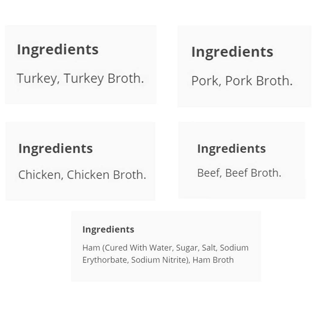 15 Ounce Can Variety Pack of 5 Pureed Meat E8484